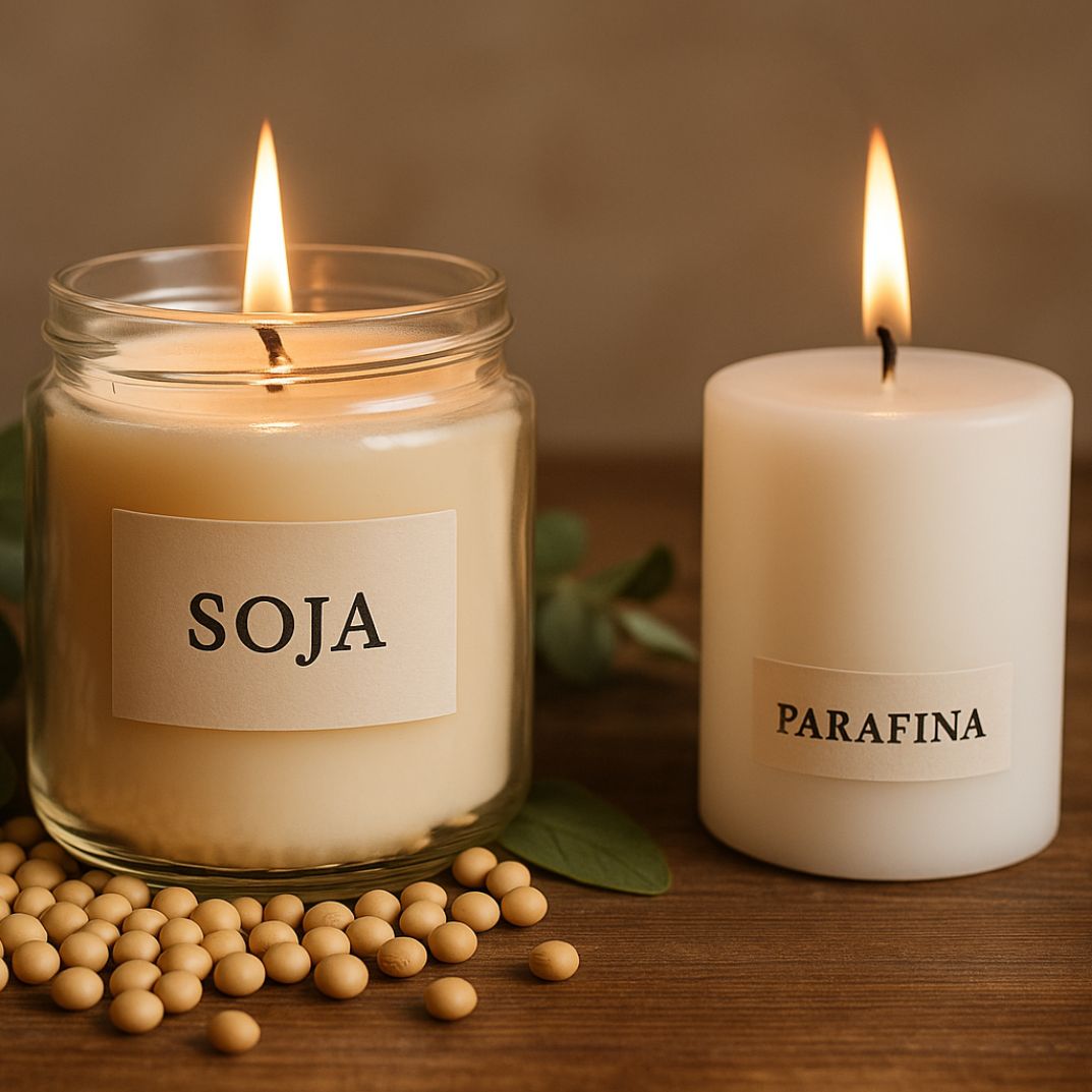vela de soja vs vela de parafina